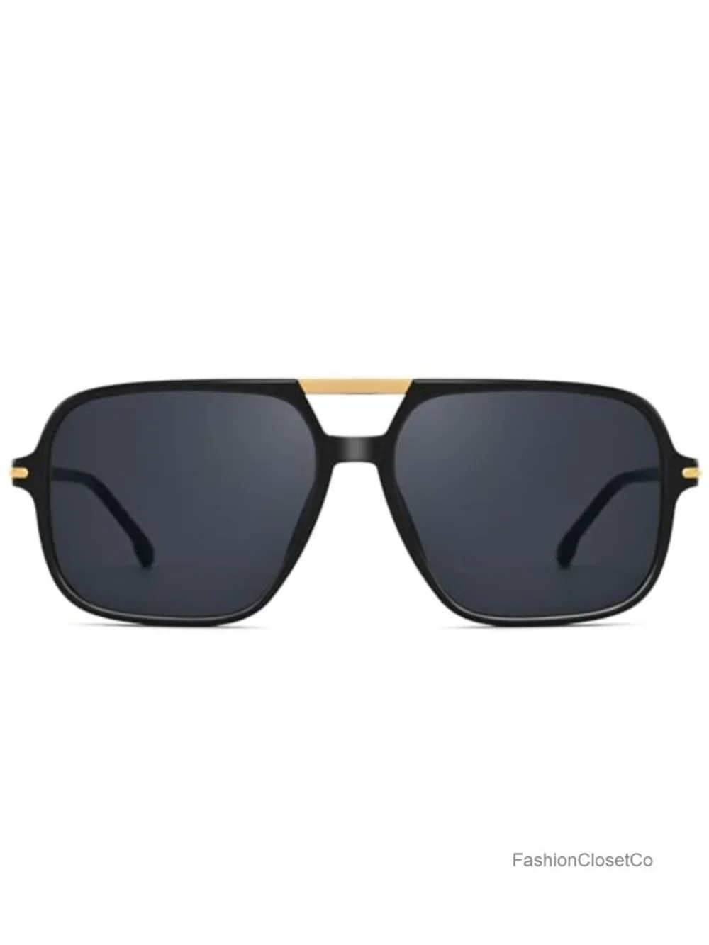 Oversized Retro Aviator Sunglasses UV400 Square Frame Unisex Lightweight